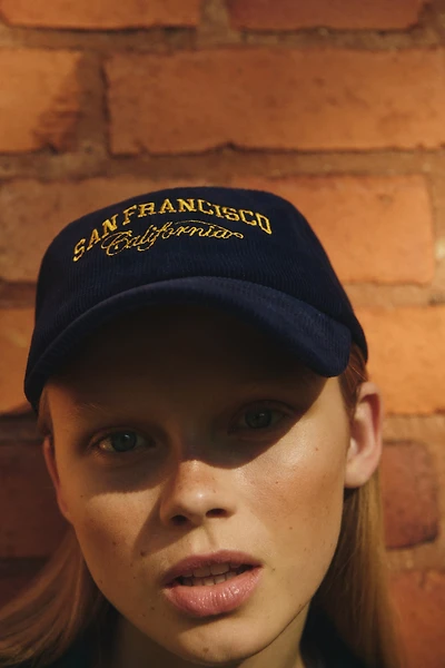 Casquette en velours côtelé