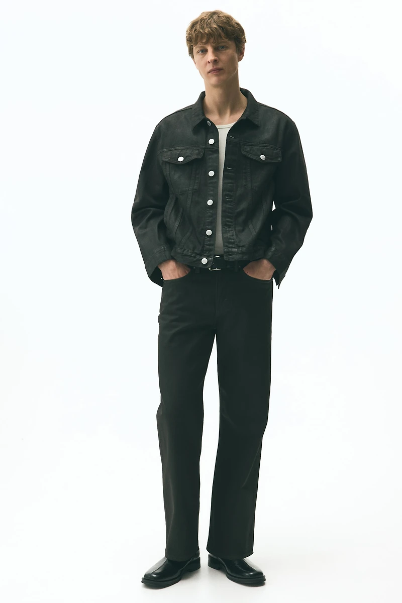 Coated Denim Trucker Jacket