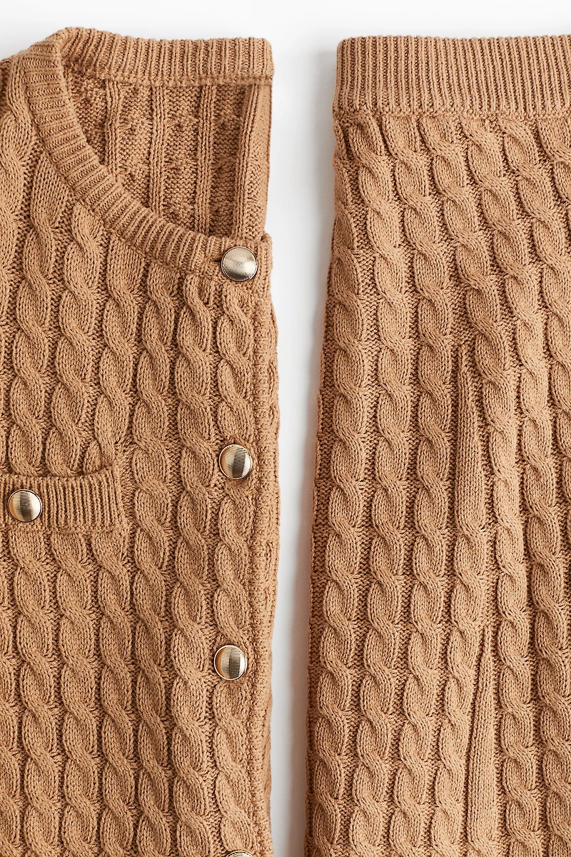 Ensemble MAMA 2 pièces en tricot torsadé