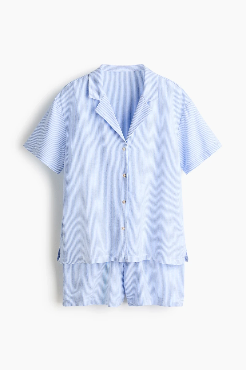 Pyjama en lin mélangé