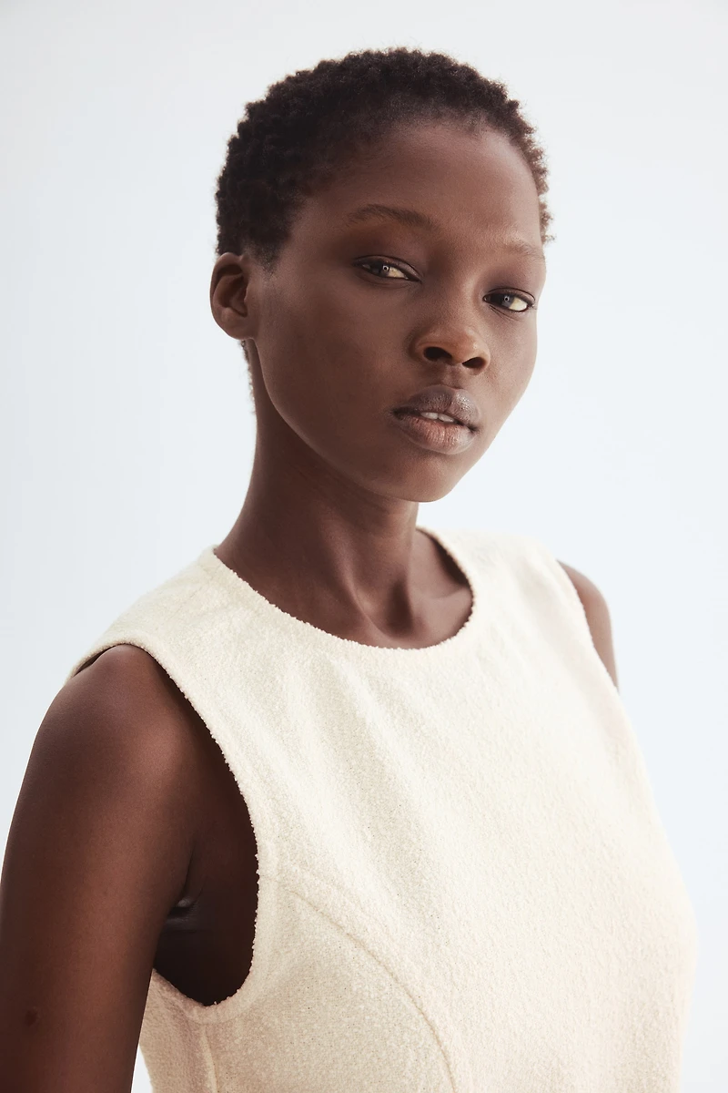 Belted Bouclé Dress