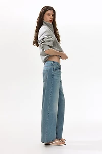 Jean flottant taille basse