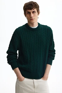 Regular-Fit Cable-Knit Sweater