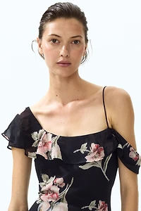 Asymmetric Open-Shoulder Dress