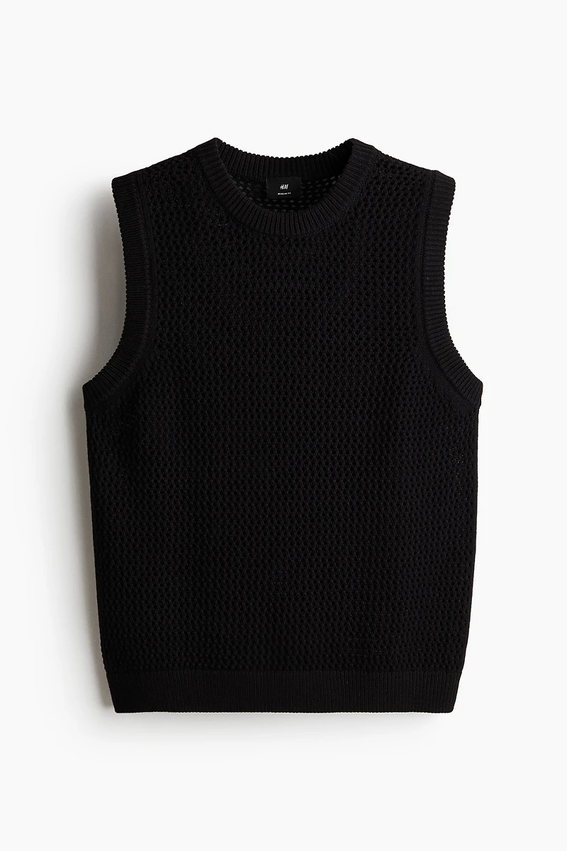 Regular Fit Pointelle-Knit Tank Top
