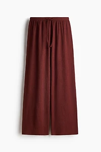 Wide-cut Pull-on Pants