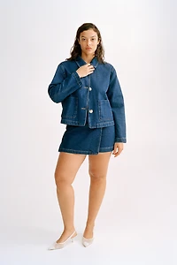 Twill Jacket with Collar