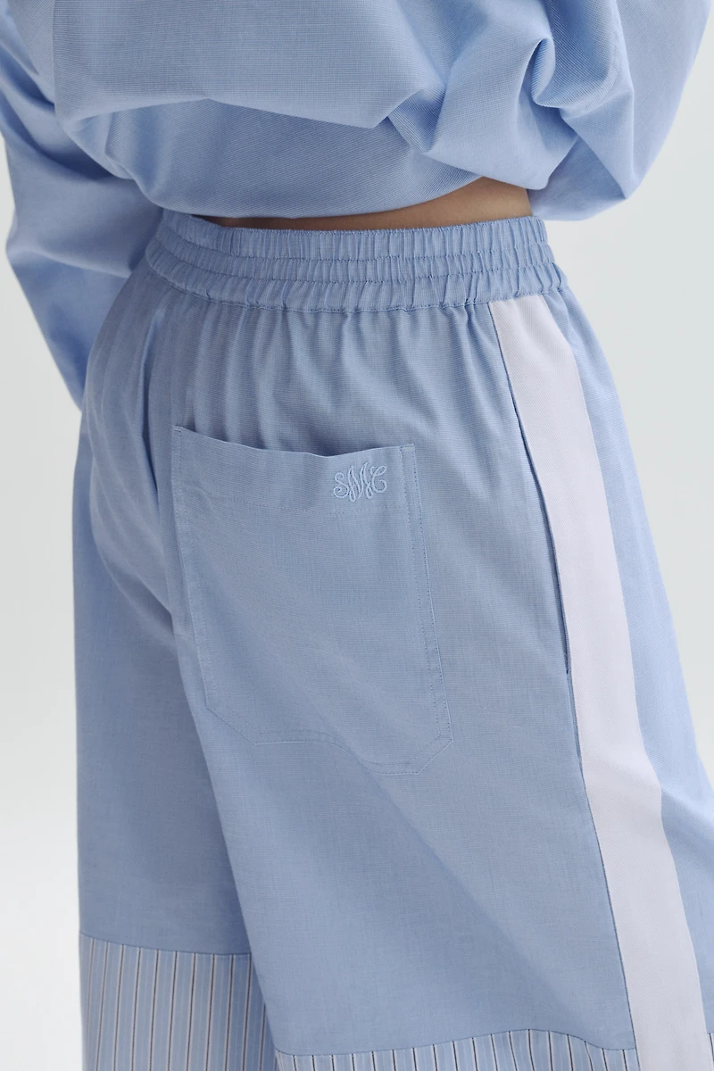 Paneled Poplin Pants