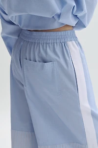 Paneled Poplin Pants