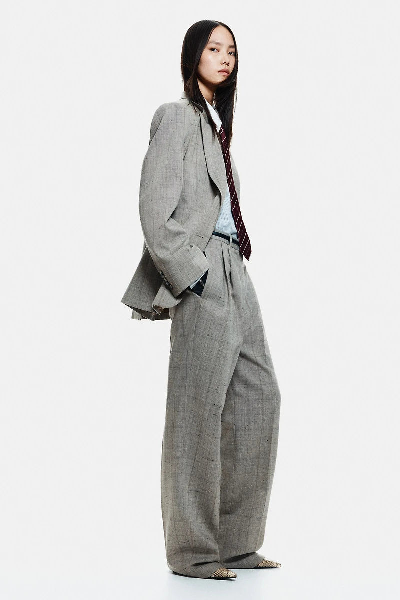 Wool-Blend Dress Pants