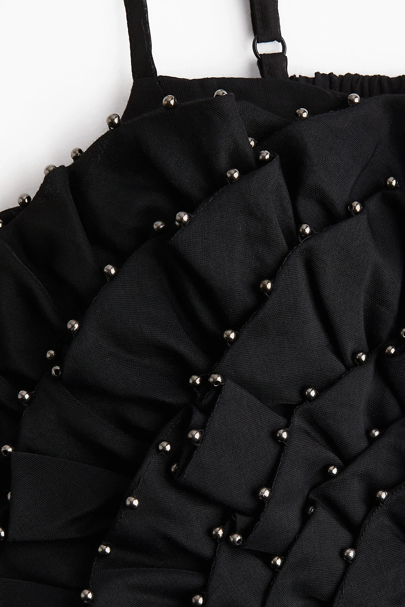 Haut ornementé à bretelles fines