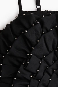 Haut ornementé à bretelles fines