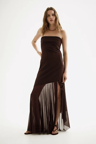 Robe bandeau bi-matière