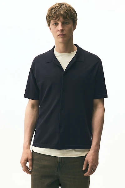Regular Fit Knitted short-sleeved shirt