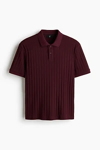 Slim-Fit Textured Jersey Polo Shirt