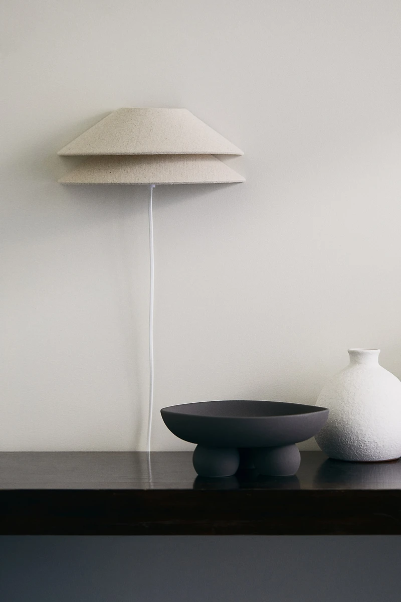 Linen-Look Wall Lamp