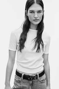 T-shirt en fin tricot