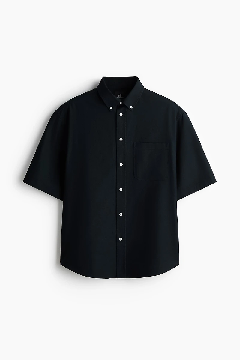 Relaxed-Fit Short-Sleeved Oxford Shirt