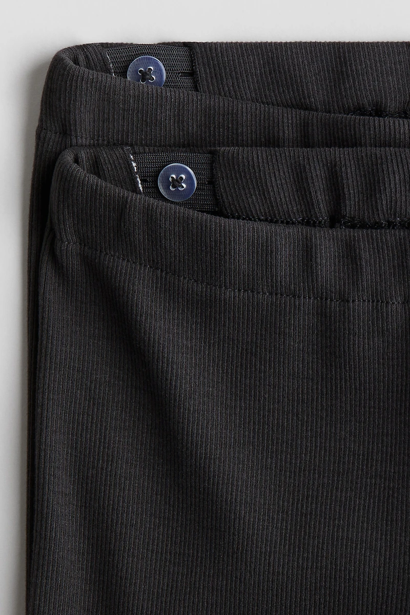 Lot de 2 leggings côtelés