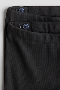 Lot de 2 leggings côtelés