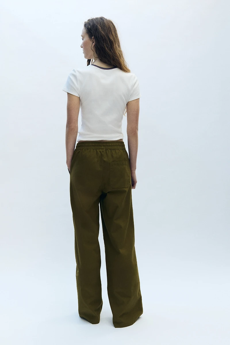 Cotton Drawstring Pants