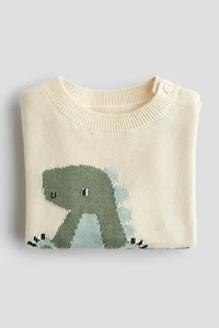 Chandail en tricot de coton jacquard