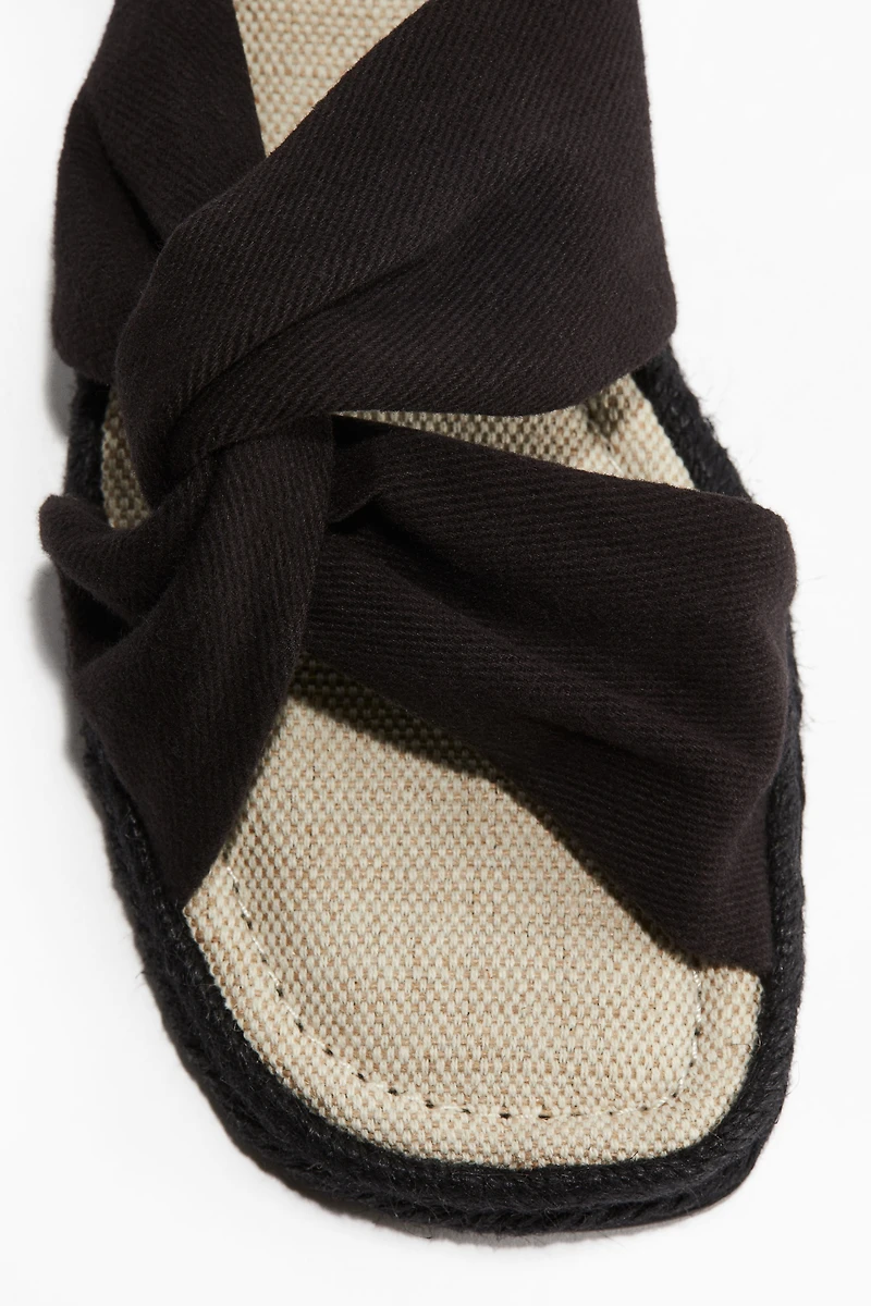 Twist-Detail Espadrille Sandals