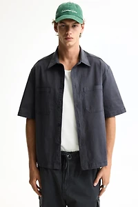 Relaxed-Fit Short-Sleeved Cotton Shirt