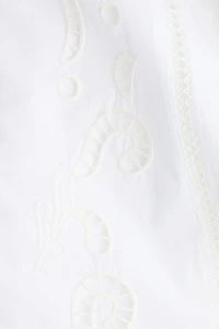 Cotton Dress with Eyelet Embroidery