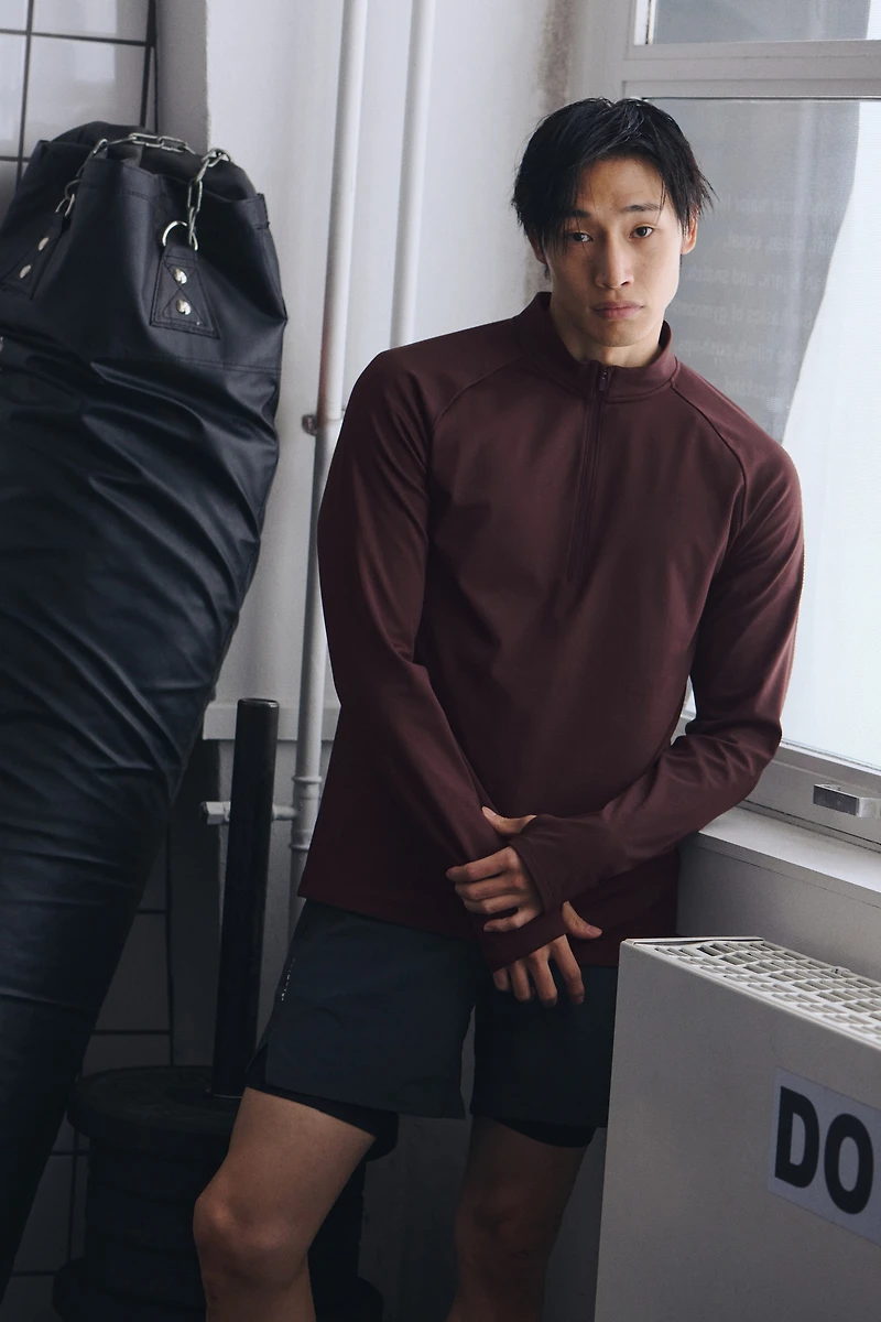 Mid-Layer Half-Zip Sports Shirt with ThermoMove™