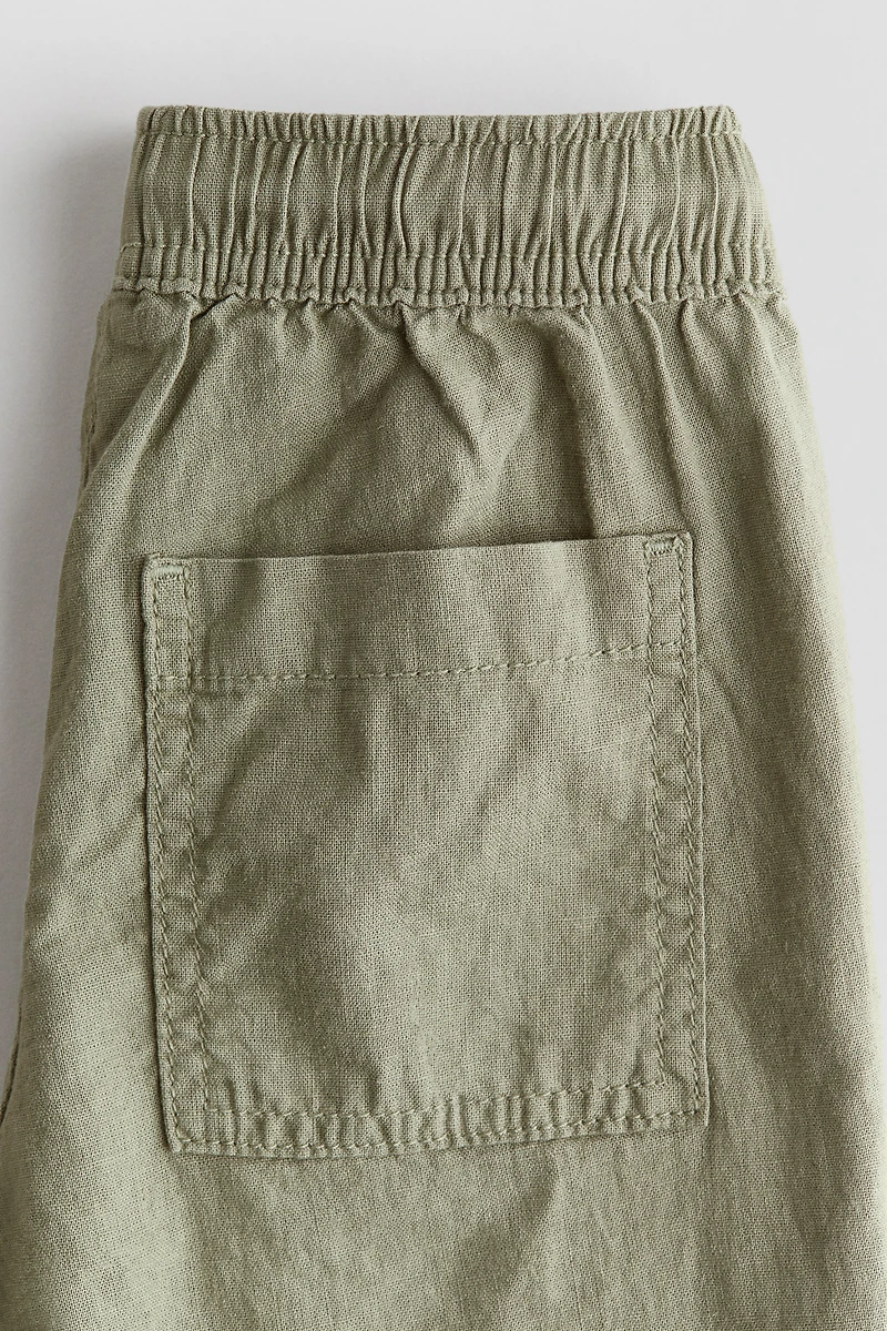 Linen-Blend Pants