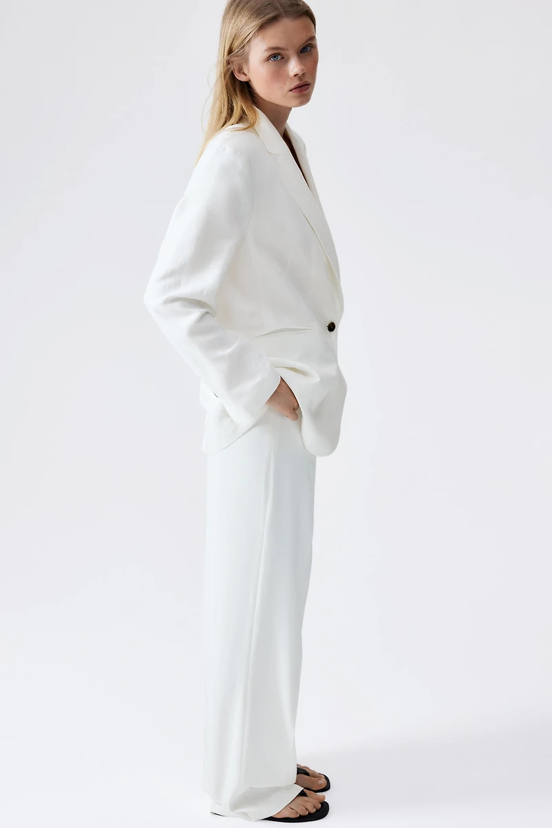 Linen-Blend Blazer
