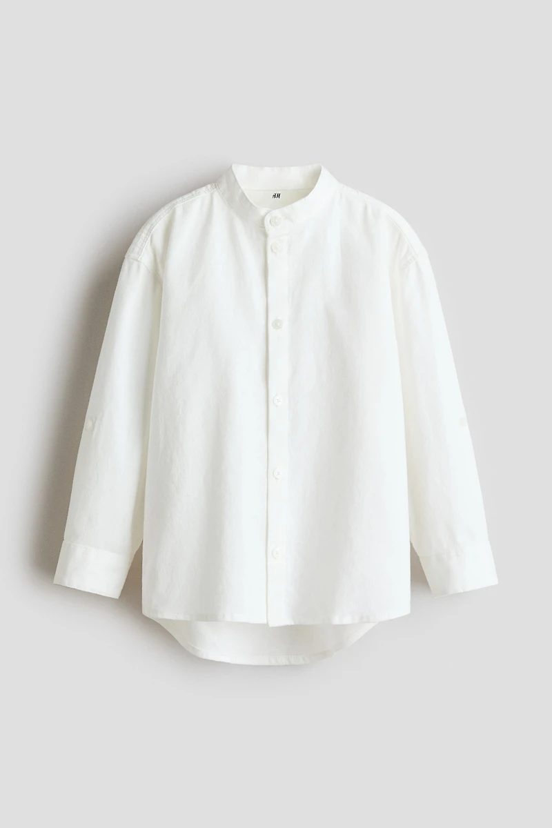 Linen-Blend Shirt