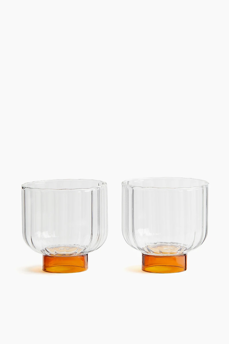 2-pack fluted tumblers