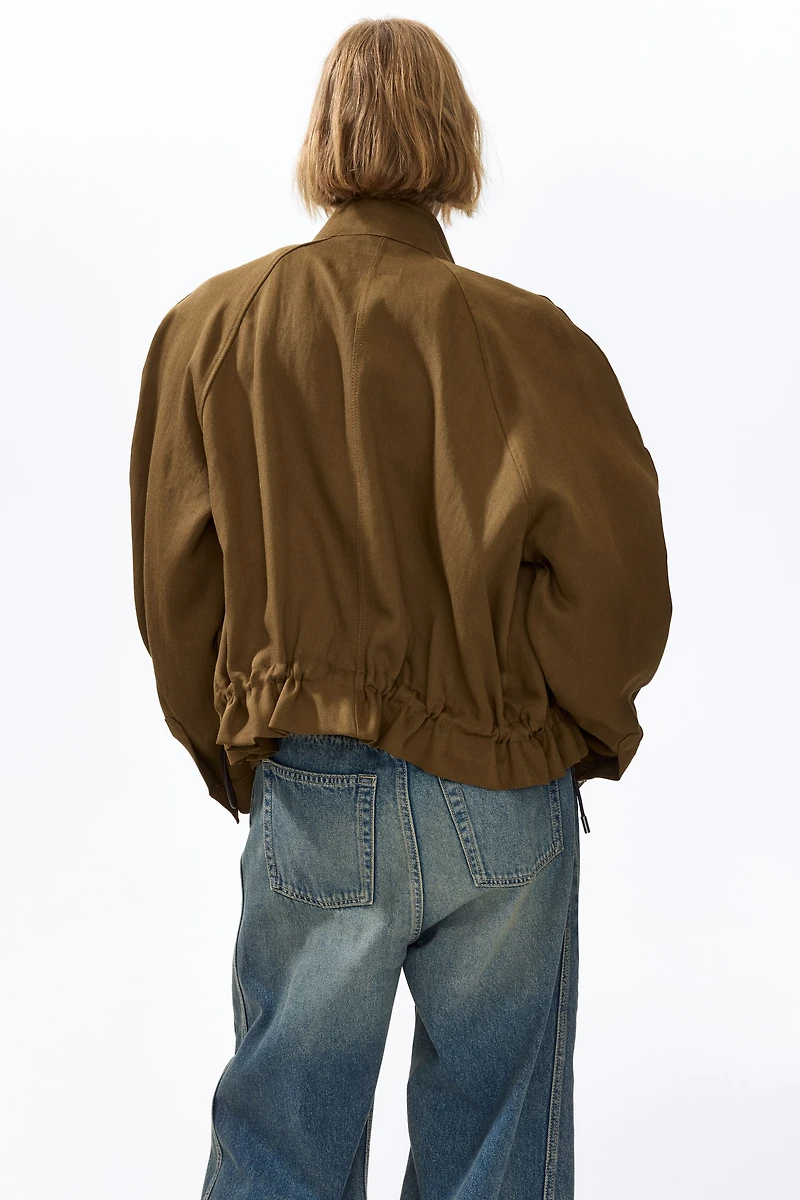 Oversized Linen-Blend Jacket