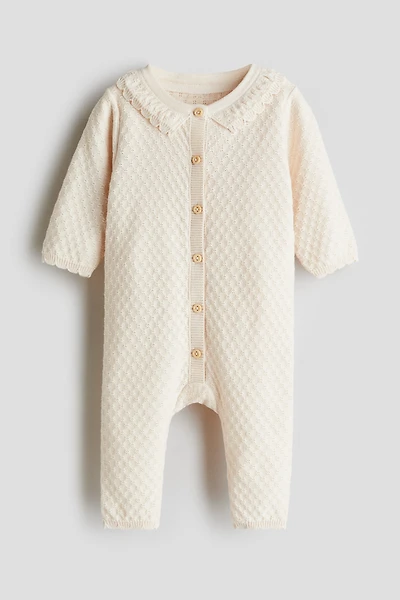 Textured-Knit Cotton Jumpsuit