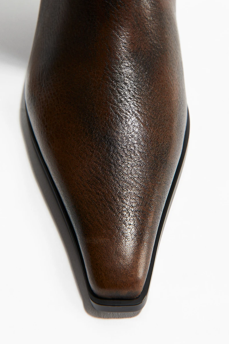 Knee-High Leather Boots