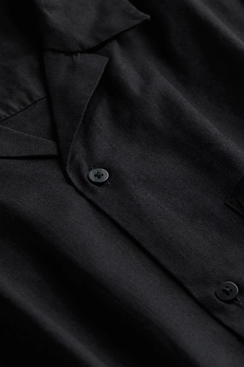 Regular Fit Linen-blend Shirt