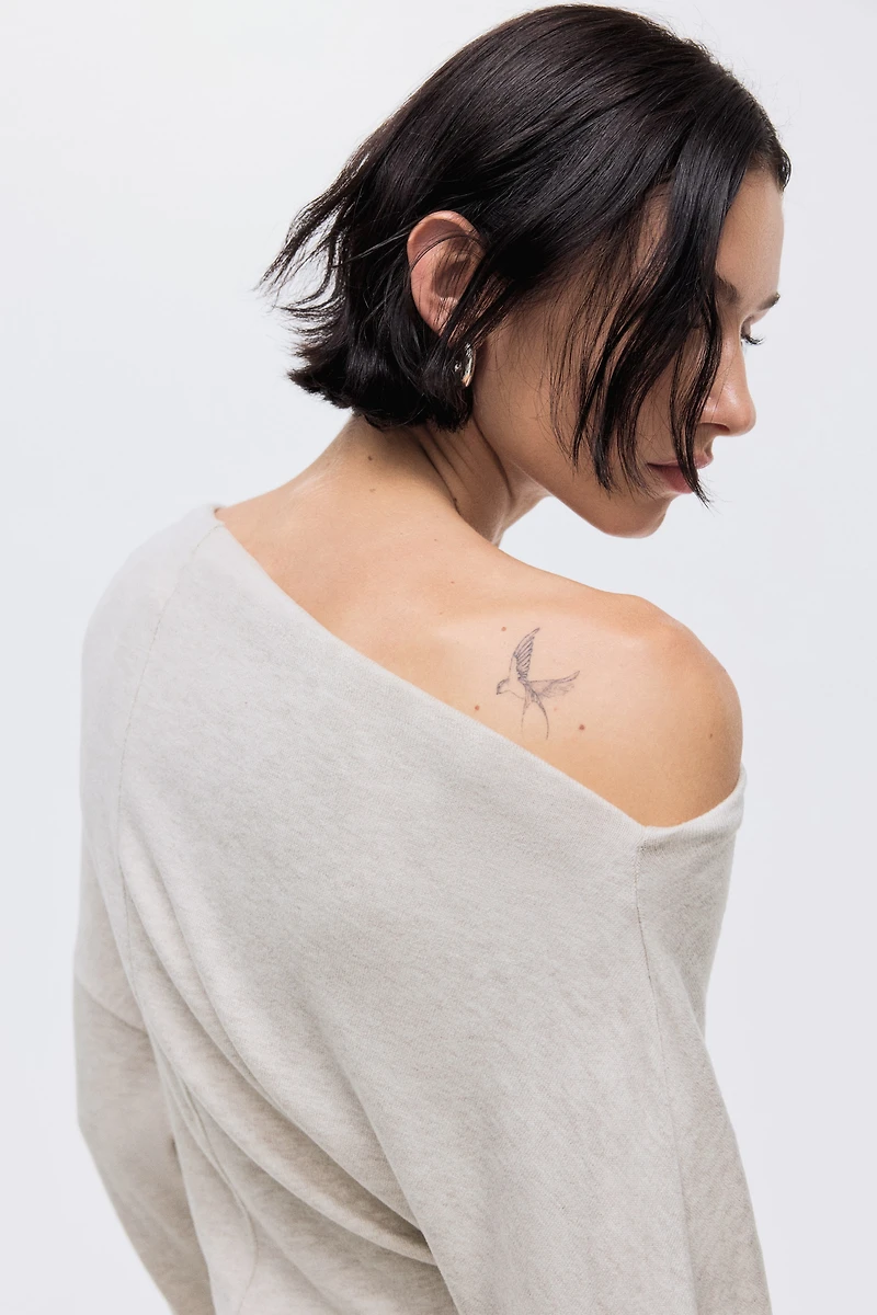 Haut asymétrique en jersey