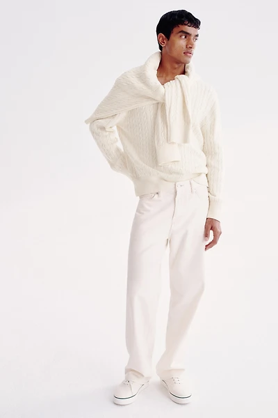 Regular-Fit Cable-Knit Sweater