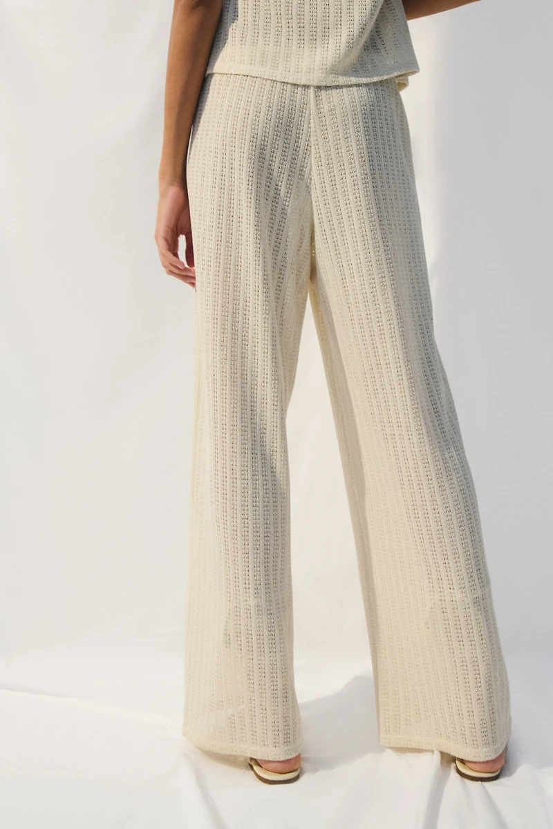 Pantalon en tricot avec cordon de serrage