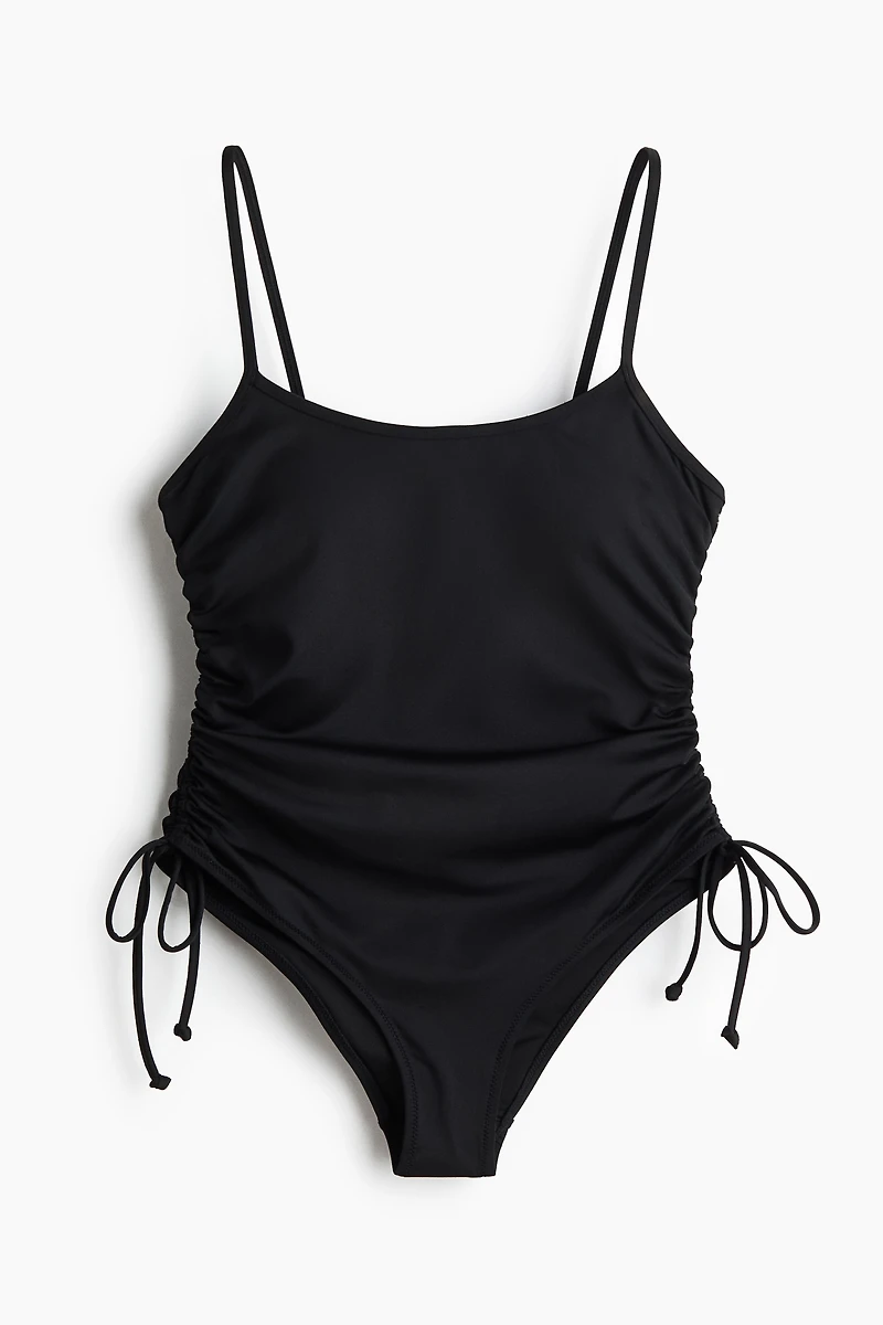 Padded-Cup High-Leg Swimsuit