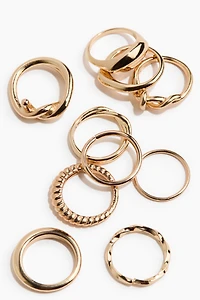 Lot de 10 bagues