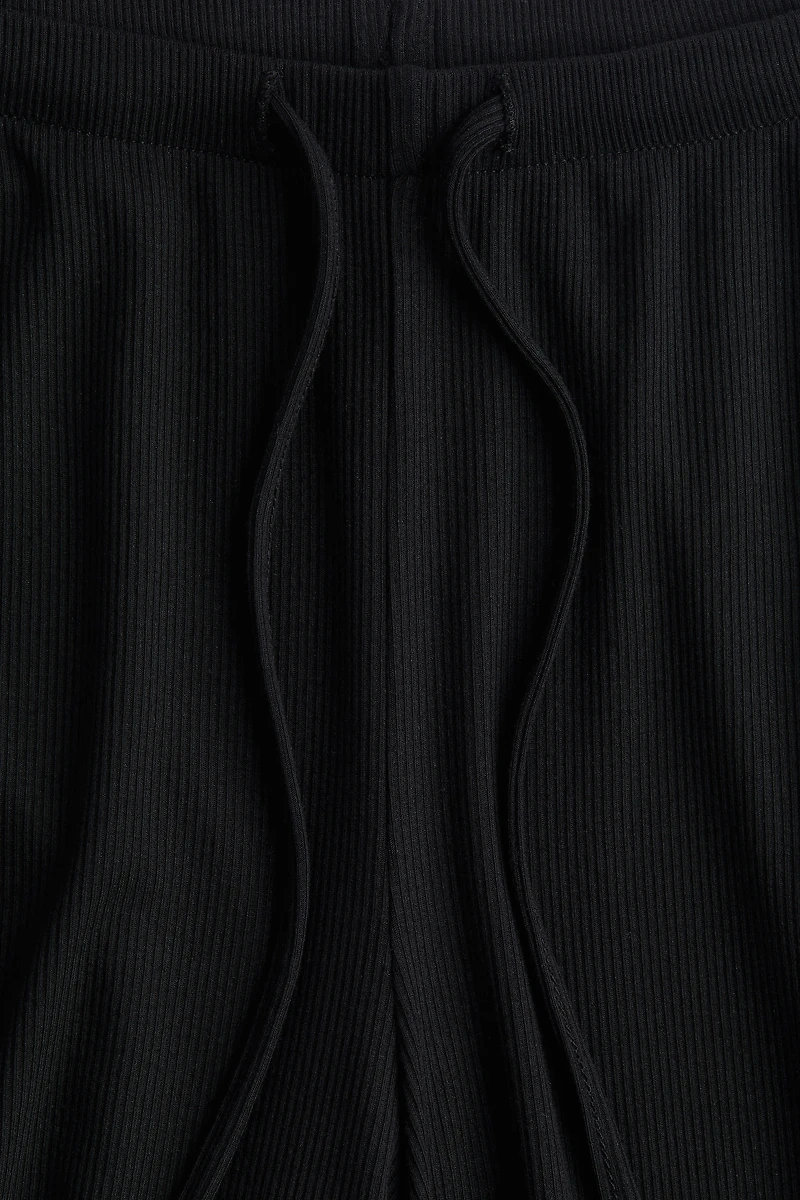 Wide-Leg Drawstring Pants