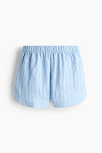 Short en lyocell mélangé avec taille élastique