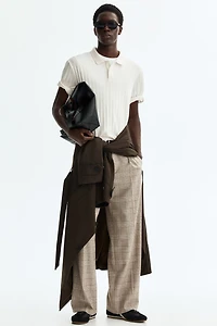 Slim-Fit Textured Jersey Polo Shirt