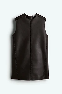 Braided-Detail Coated Dress