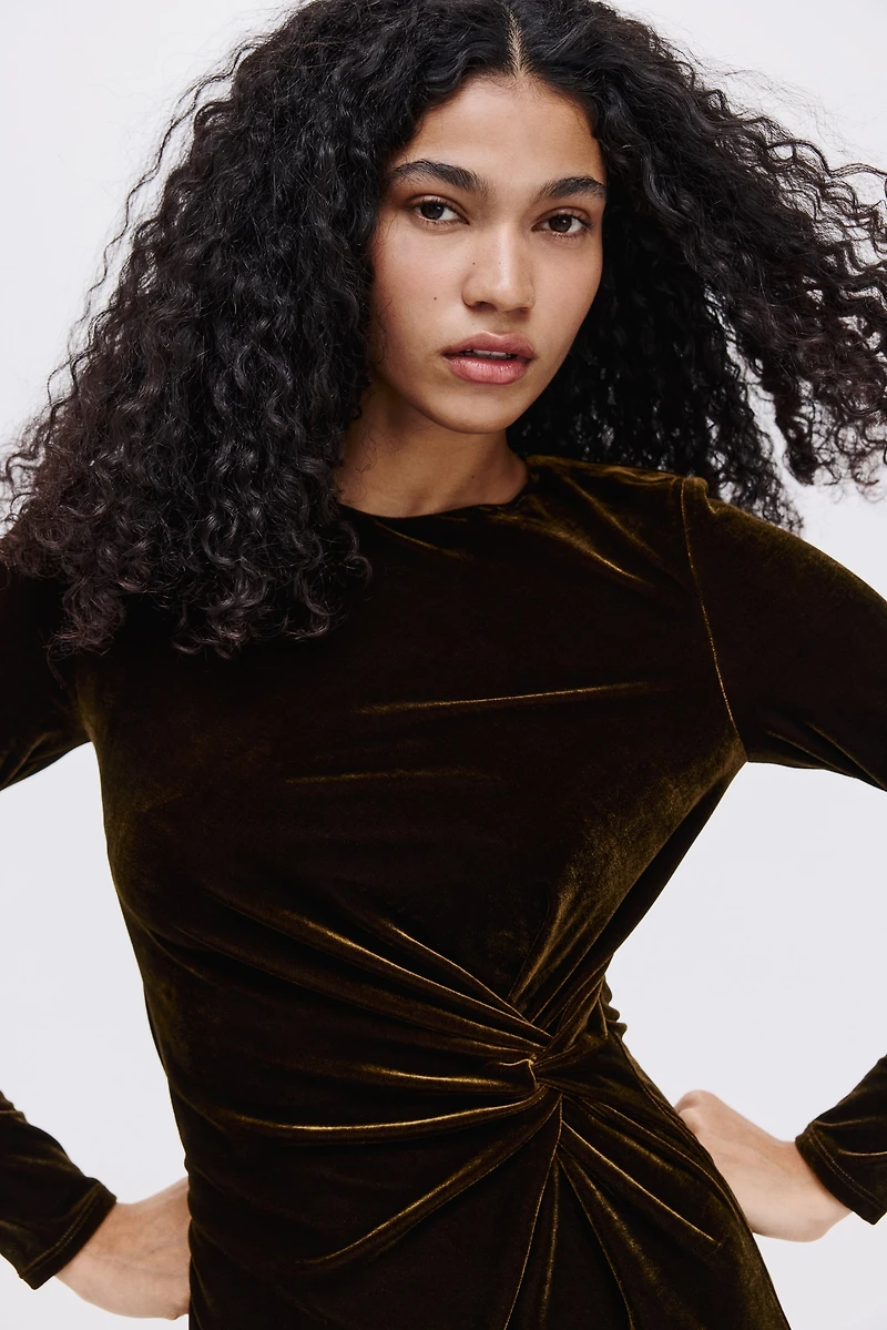 Twist-Detail Dress