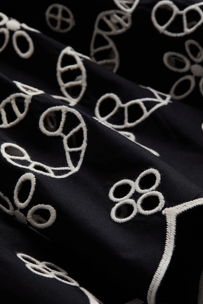 Tunic Dress with Eyelet Embroidery