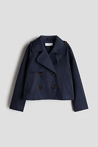 Short Twill Trench Coat